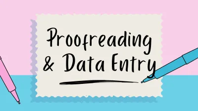 Proofreader & data entry expert