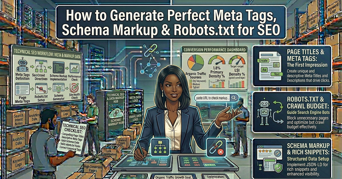 How to Generate Perfect Meta Tags, Schema Markup & Robots.txt for SEO